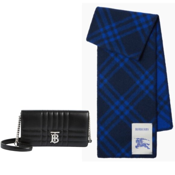 Burberry Handbags - BURBERRY- Equestrian Knight Scarf and Wallet Bundle